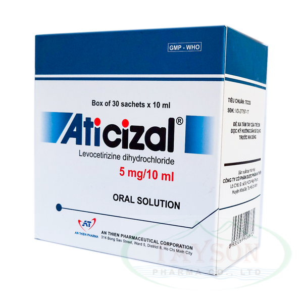 Thuốc Aticizal – Levocetirizin dihydrochlorid 5 mg